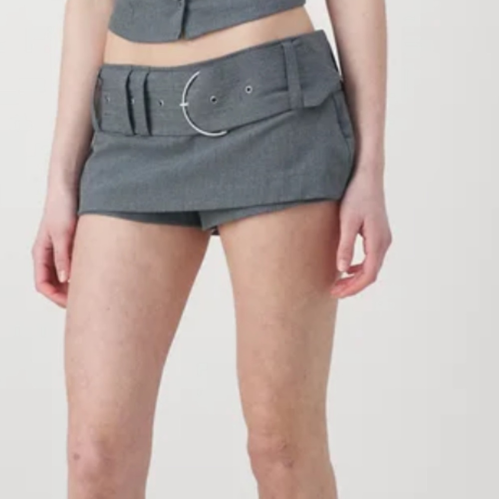 Jaded London Gray Belted Skort